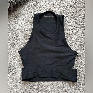 Outdoor Voices Slash Crop Top in Grey